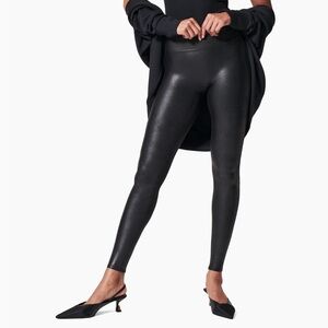 SPANX Faux Leather Black Women's Leggings